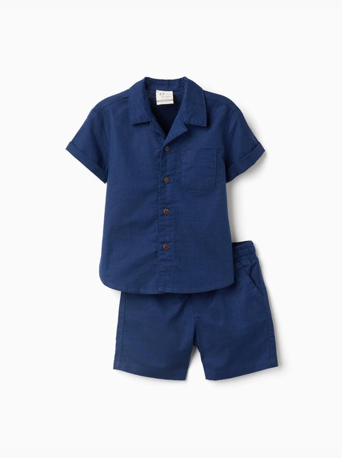 Ensemble chemise à manches courtes et short en coton - Kiabi Ensemble chemise à manches courtes et short en coton - Kiabi