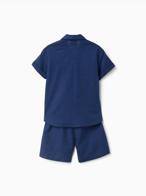 Ensemble chemise à manches courtes et short en coton - Kiabi Ensemble chemise à manches courtes et short en coton - Kiabi