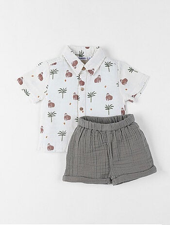 Ensemble Chemise avec Short, Coton Noukie's