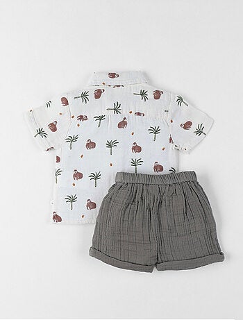 Ensemble Chemise avec Short, Coton Noukie's