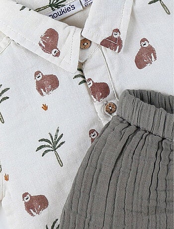 Ensemble Chemise avec Short, Coton Noukie's