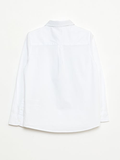 Ensemble chemise + Cravate en popeline à scratch - 2 pièces - Kiabi