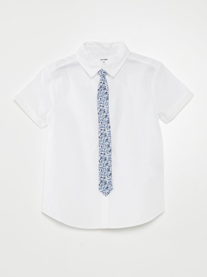 Ensemble chemise en coton + chemise - 2 pièces Blanc - Kiabi