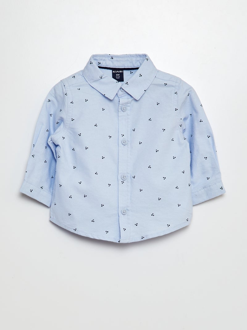 Ensemble chemise en oxford + salopette en twill - 2 pièces Bleu/marine - Kiabi