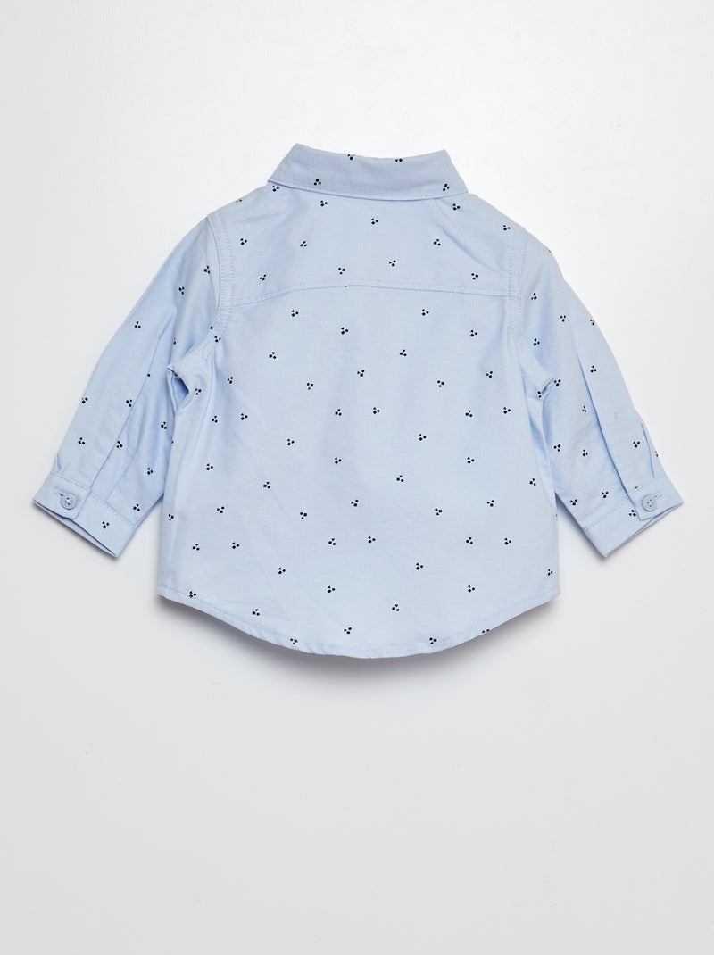 Ensemble chemise en oxford + salopette en twill - 2 pièces Bleu/marine - Kiabi