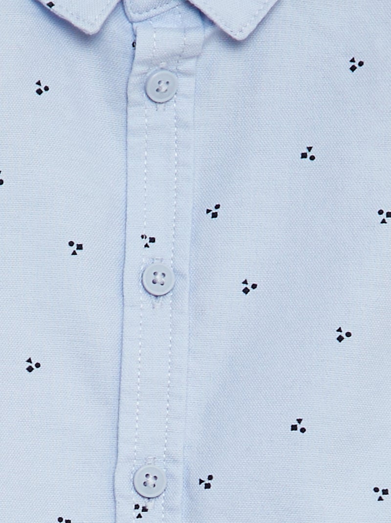 Ensemble chemise en oxford + salopette en twill - 2 pièces Bleu/marine - Kiabi