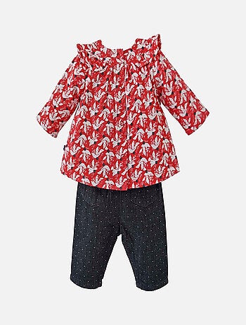 ENSEMBLE CHEMISE ET CHEMISIER HIBISCUS SUCRE D'ORGE