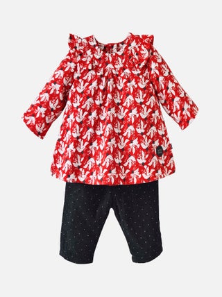 ENSEMBLE CHEMISE ET CHEMISIER HIBISCUS SUCRE D'ORGE