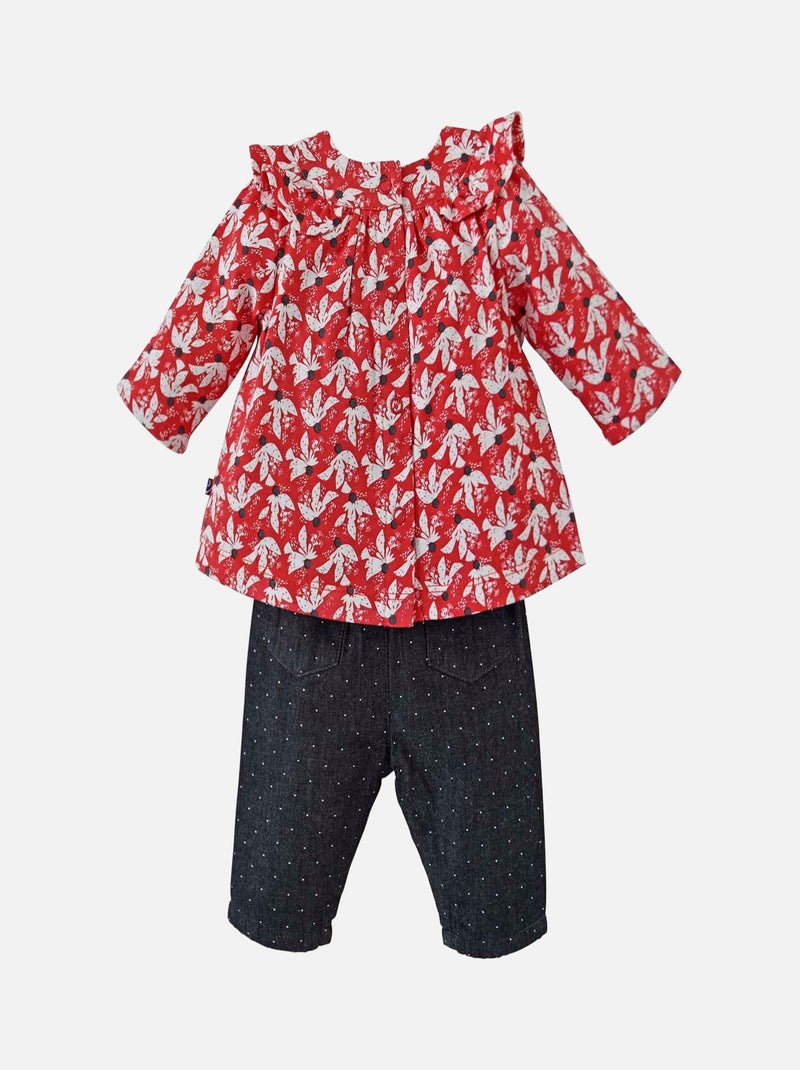 ENSEMBLE CHEMISE ET CHEMISIER HIBISCUS SUCRE D'ORGE Gris - Kiabi