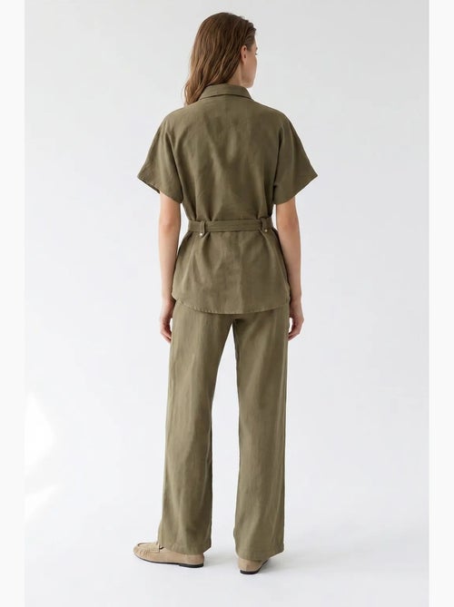 Ensemble chemise et pantalon large en coton mixray - Kiabi Ensemble chemise et pantalon large en coton mixray - Kiabi