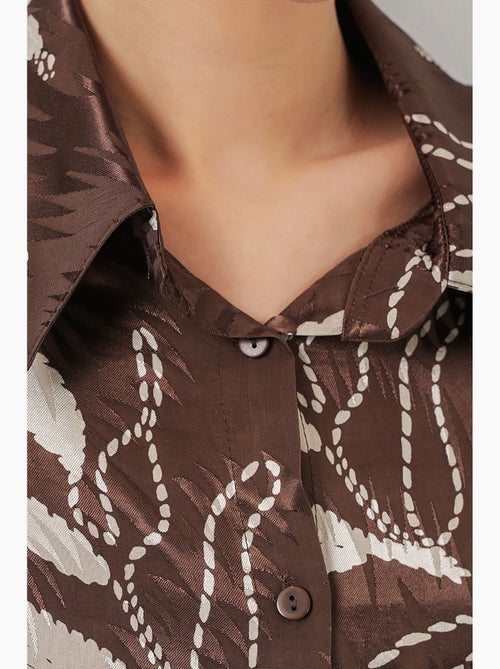 Ensemble chemise et pantalon large en viscose à fleurs bdart - Kiabi Ensemble chemise et pantalon large en viscose à fleurs bdart - Kiabi