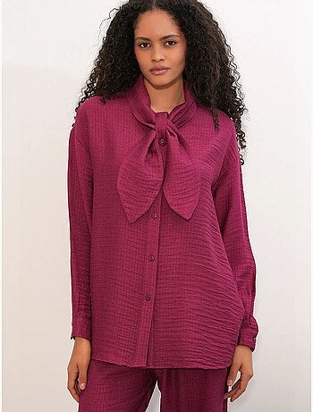 Bdart ensemble chemise et pantalon large texturé