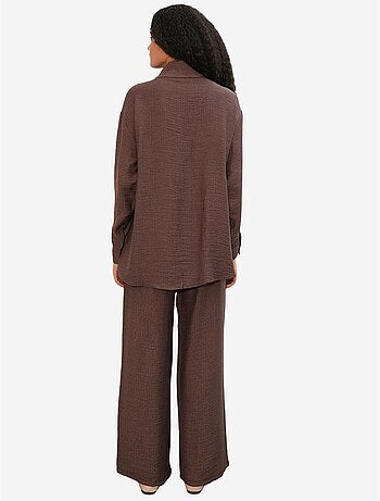 Bdart ensemble chemise et pantalon large texturé