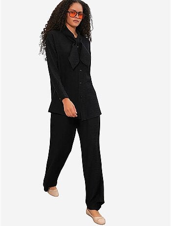 Ensemble chemise et pantalon large texturé bdart