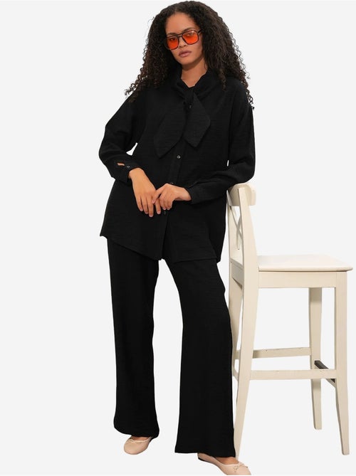 Ensemble chemise et pantalon large texturé bdart - Kiabi Ensemble chemise et pantalon large texturé bdart - Kiabi