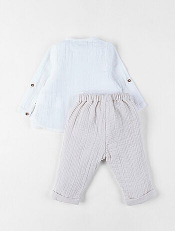 Ensemble Chemise et Pantalon, Mousseline de Coton Noukie's