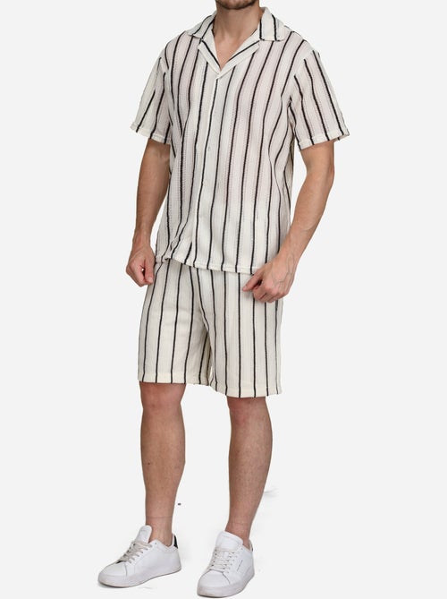 Ensemble chemise et short à rayures - Frilivin - Kiabi