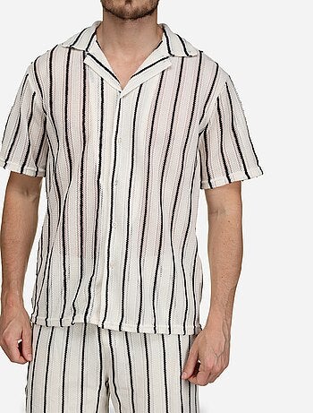 Ensemble chemise et short à rayures