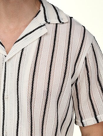 Ensemble chemise et short à rayures