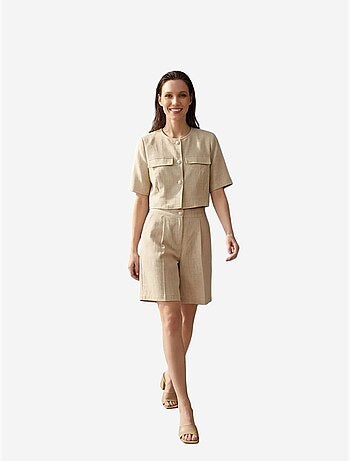 Ensemble chemise et short en popeline de coton my fashion