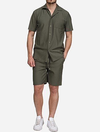 Ensemble chemise et short texturé - Frilivin