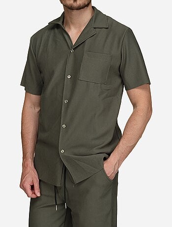 Ensemble chemise et short texturé - Frilivin