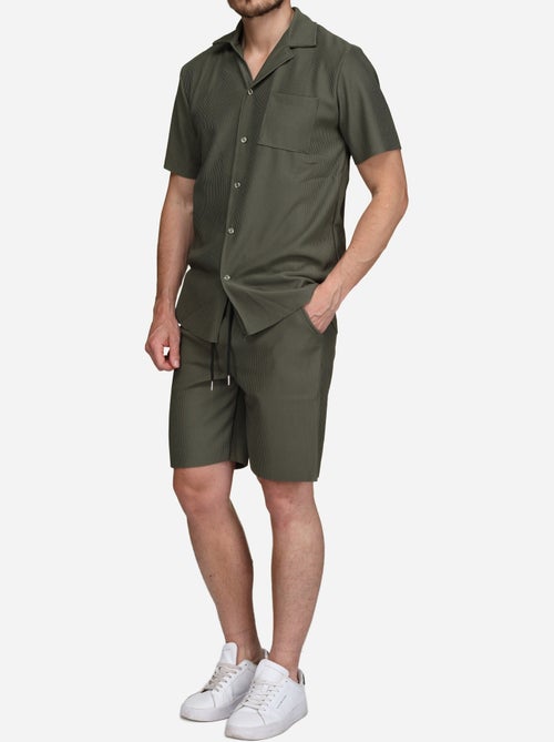 Ensemble chemise et short texturé - Kiabi
