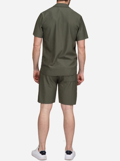 Ensemble chemise et short texturé - Kiabi