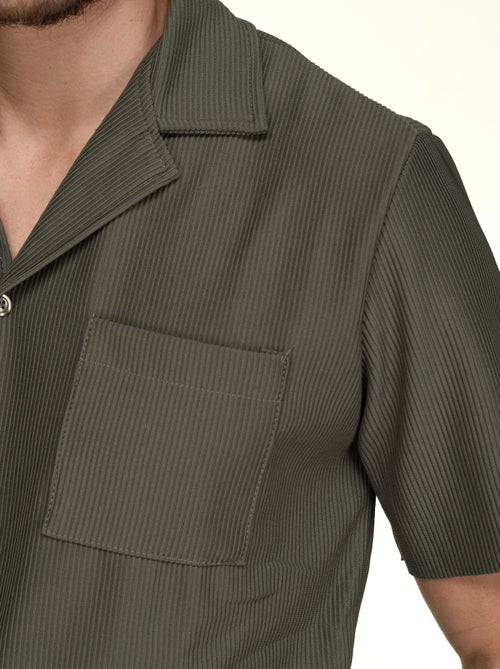 Ensemble chemise et short texturé - Kiabi