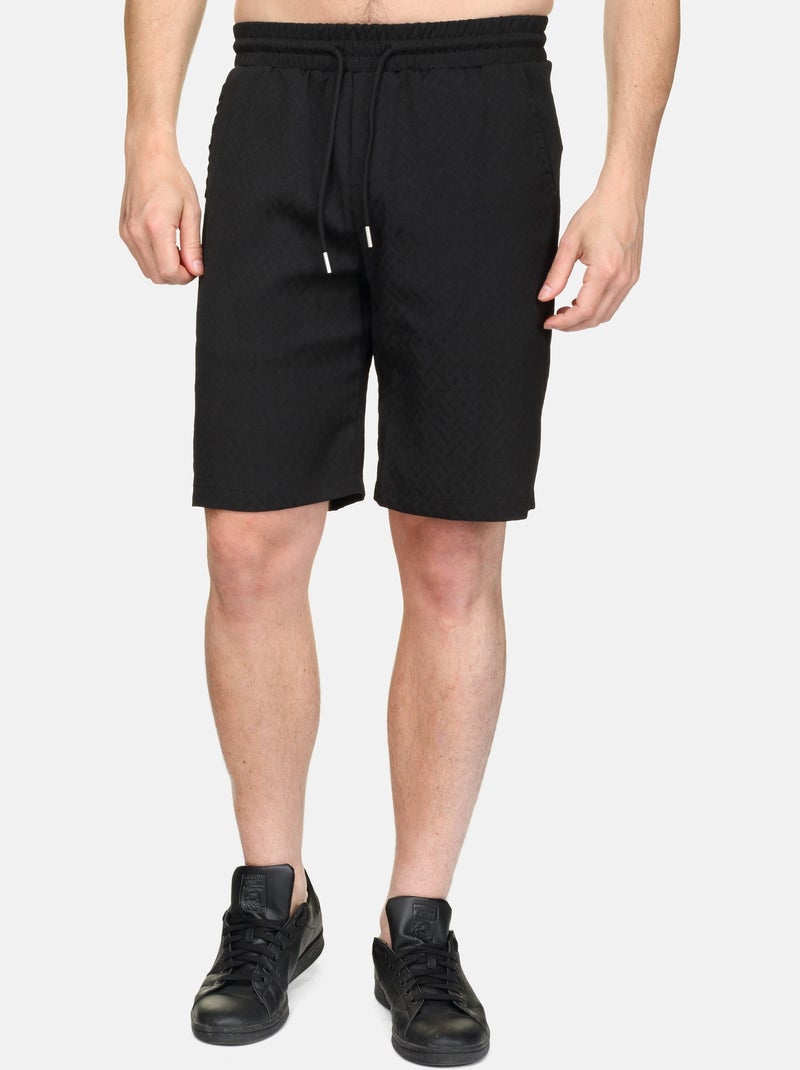 Ensemble chemise et short texturées - Frilivin Noir - Kiabi