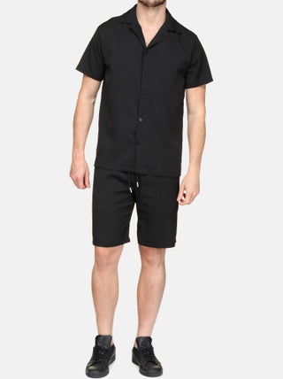 Ensemble chemise et short texturées
