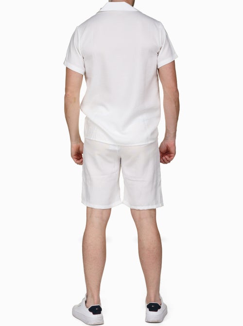 Ensemble chemise et short uni texturé - Frilivin - Kiabi