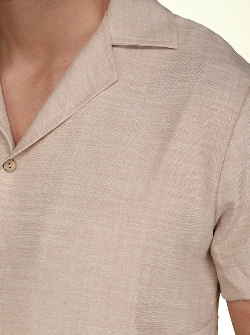 Ensemble chemise et short uni texturé - Frilivin - Kiabi