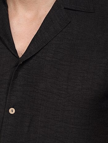 Ensemble chemise et short uni texturé - Frilivin