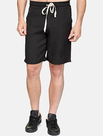 Ensemble chemise et short uni texturé