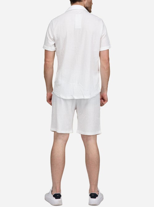 Ensemble chemise et short unis à motif - Frilivin - Kiabi