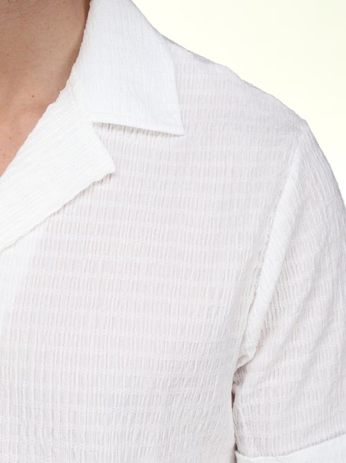 Ensemble chemise et short unis à motif - Frilivin - Kiabi