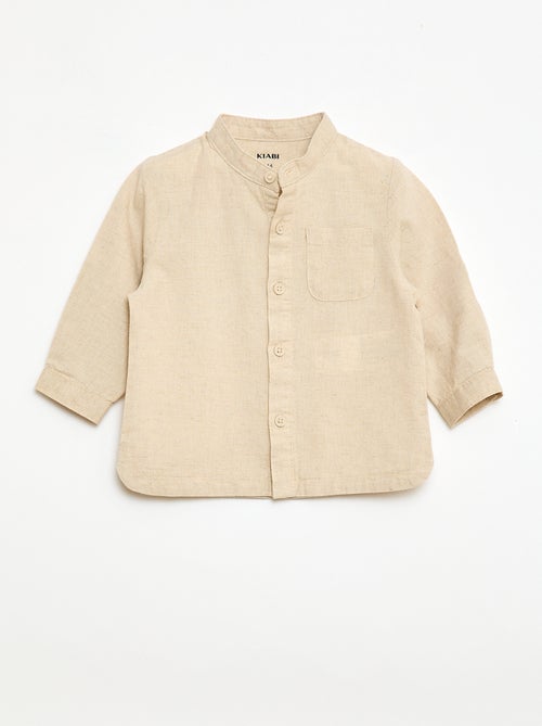 Ensemble chemise + pantalon en lin mélangé - 2 pièces - Kiabi