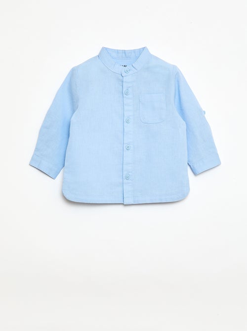 Ensemble chemise + pantalon en lin mélangé - 2 pièces - Kiabi