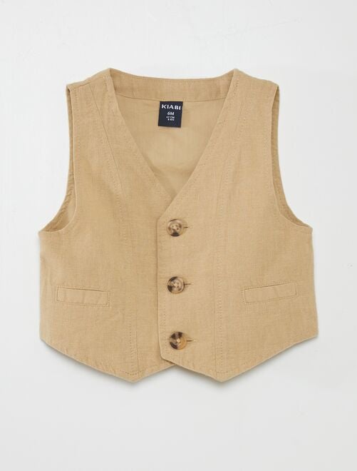 Costume 3 Pièces Garçon 2 Ans - Noir - Gilet, Veste, Pantalon, Noeud Papillon - Baptême Mariage
