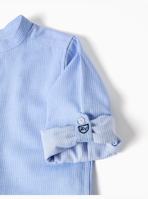 Ensemble chemise rayée à manches longues et short en coton - Kiabi