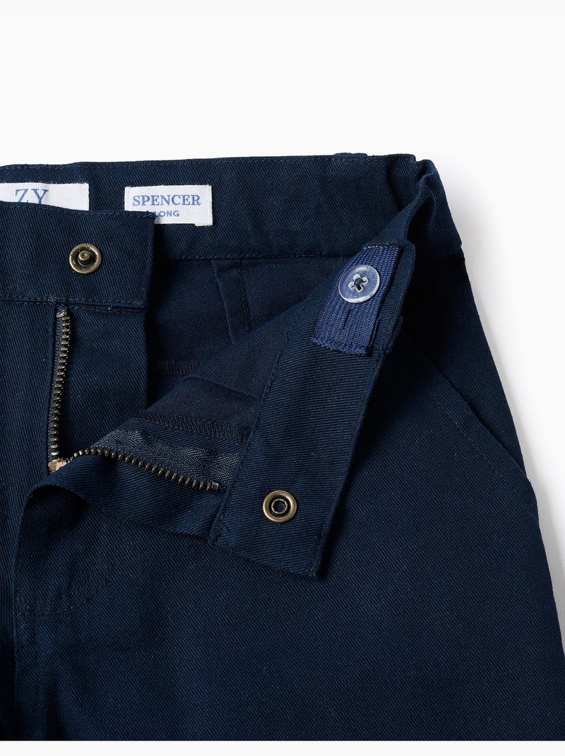 Ensemble chemise rayée à manches longues et short en coton Bleu Bleu - Kiabi