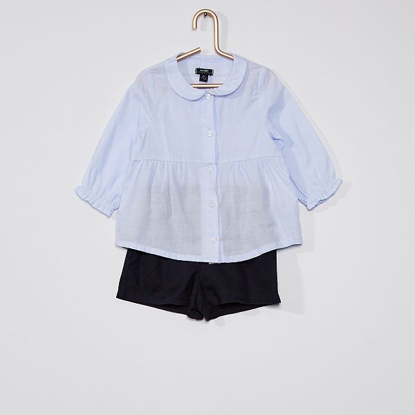 Ensemble Chemise Short Bebe Fille Bleu Kiabi 15 00