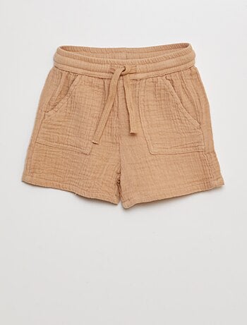 Ensemble chemise + short en gaze de coton - 2 pièces