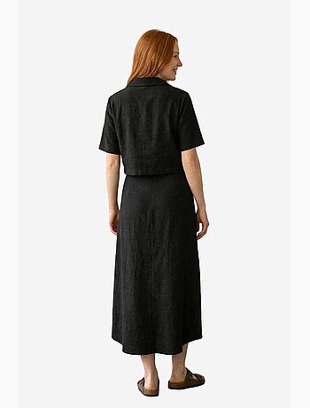 Ensemble chemise taille haute boutonnée à jambes larges my fashion