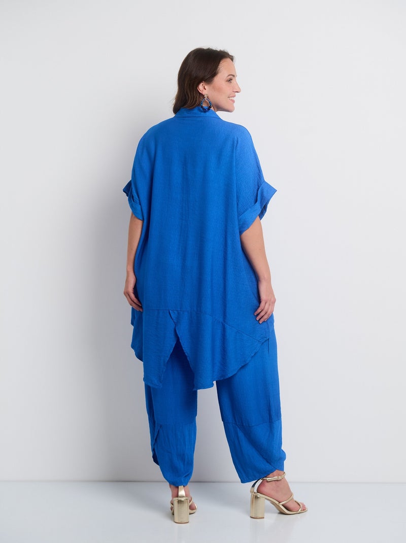 Ensemble chemisier et pantalon Bleu roi - Kiabi