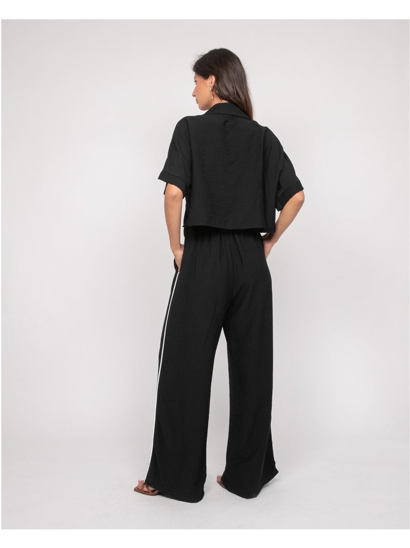 Ensemble chemisier et pantalon EPAVIA Noir - Kiabi