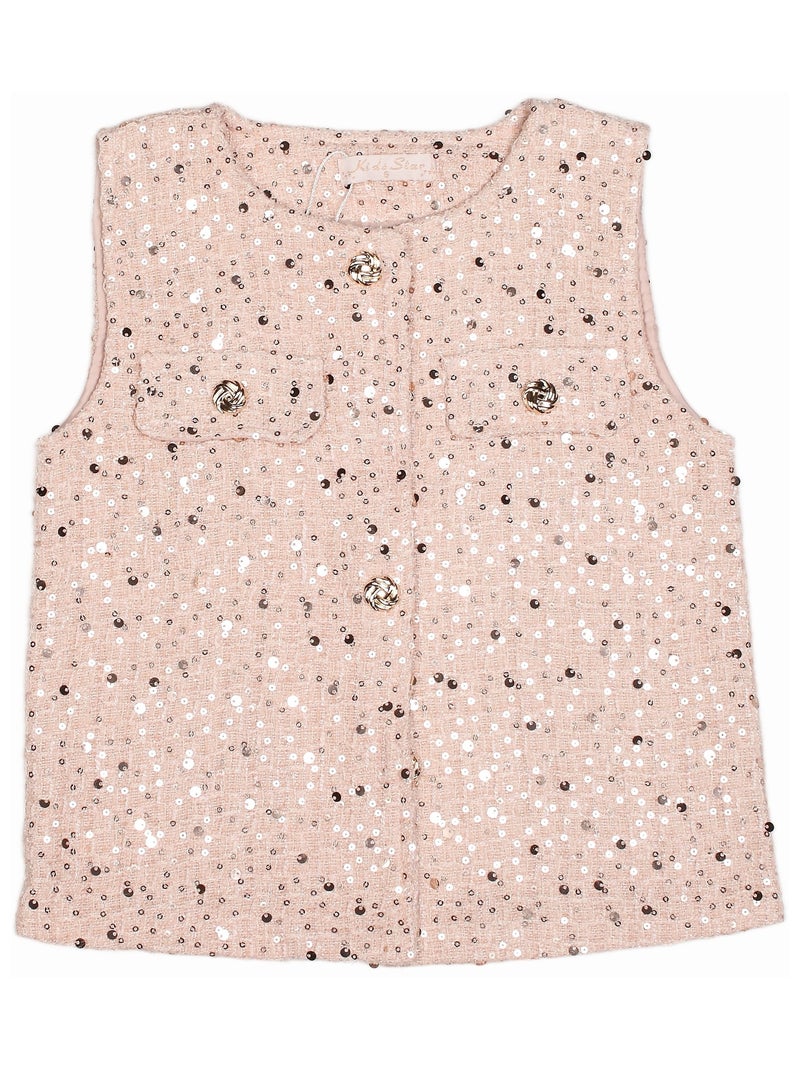 Ensemble chic ornée de paillettes - kids star Rose - Kiabi