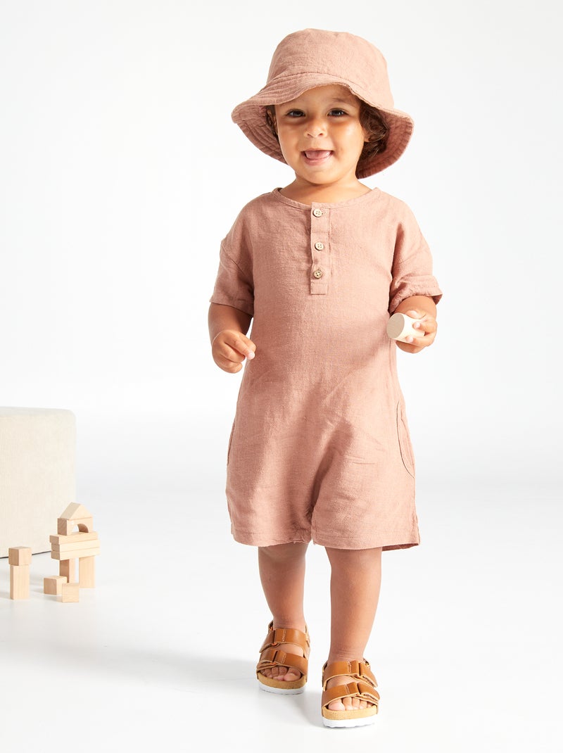 Ensemble combinaison + chapeau - 2 pièces Brun rosé - Kiabi