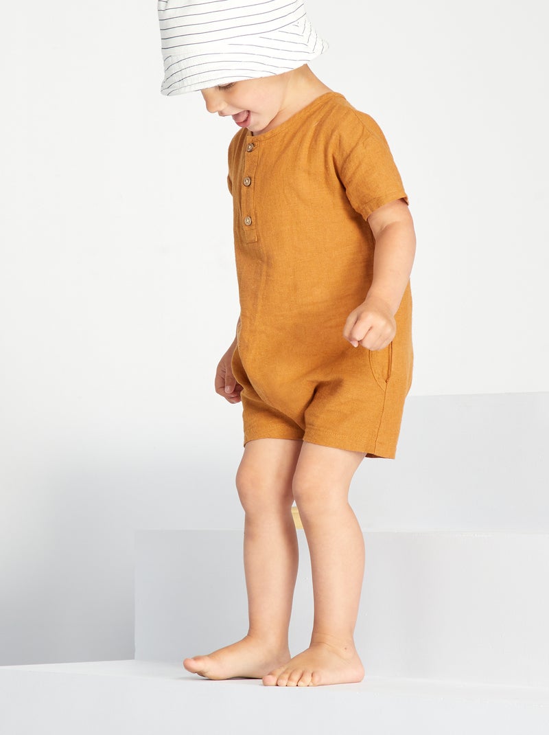 Ensemble combinaison + chapeau - 2 pièces Ocre - Kiabi